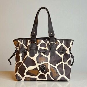 Vintage Dooney & Bourke Giraffe Print Y2K Purse 2000's Animal Print Bag Shoulder